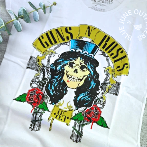 Guns N Roses Faded Skull ufficiale Uomo maglietta unisex