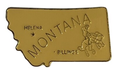 Wholesale Lot of 12 Montana Enamel State Map Hat Cap Lapel Pin (ACE - 627)