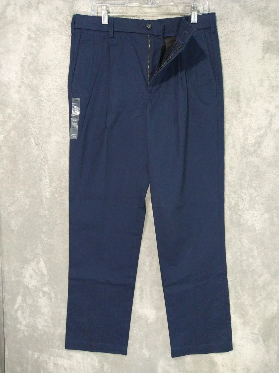 Pantalon Habillé Noir Croft & Barrow - Taille 36x29, Plissé, Polyester, Occasion Très Bon état