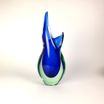 SOMMERSO ZIPFELVASE, FLAVIO POLI (ENTW.) FÜR SEGUSO VETRI D´ARTE, MURANO, 1950er