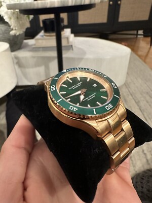 FILIPPO LORETI OKEANOS: Rose Gold Steel Band/Green