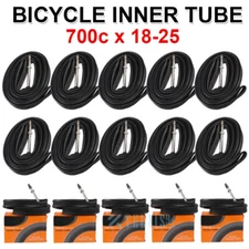 1-10 Bike Inner Tube 700c x 23 - 25mm Bicycle Rubber Tire Interior Mountain/Road