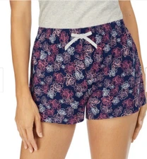 Jane & Bleecker,  2-Piece Modal Pajama PJ Shorts,(HRT GREY/TFLOR, X-LARGE)NWT