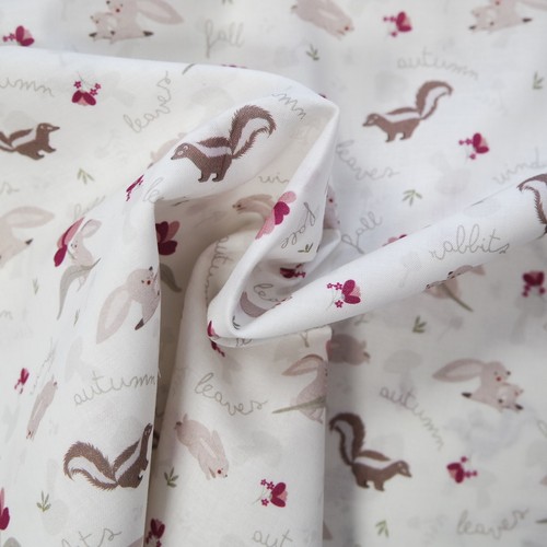 0.5m Poplin Willow, organic cotton woven fabric, forest animals, 7004, 256667 (11.90 EUR/m) - Picture 3 of 3
