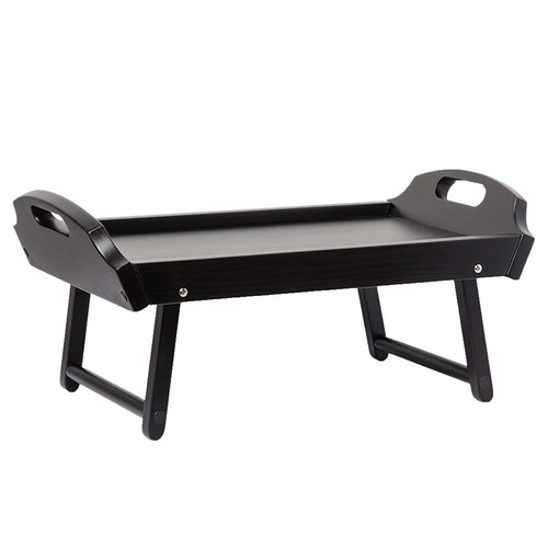 Utoplike Acacia Bed Tray Table For Eating, Breakfast Tray Large With Folding Legs, Wood Serving