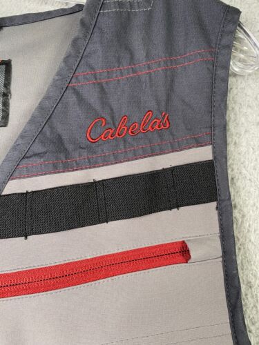 Cabelas New Era Shooting Vest Mens Large Gray Full Zip Mesh Outdoors Hunting - Picture 3 of 15