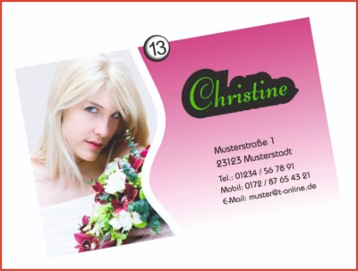 Individuelle Business Cards für Rentner auch mit Hobby