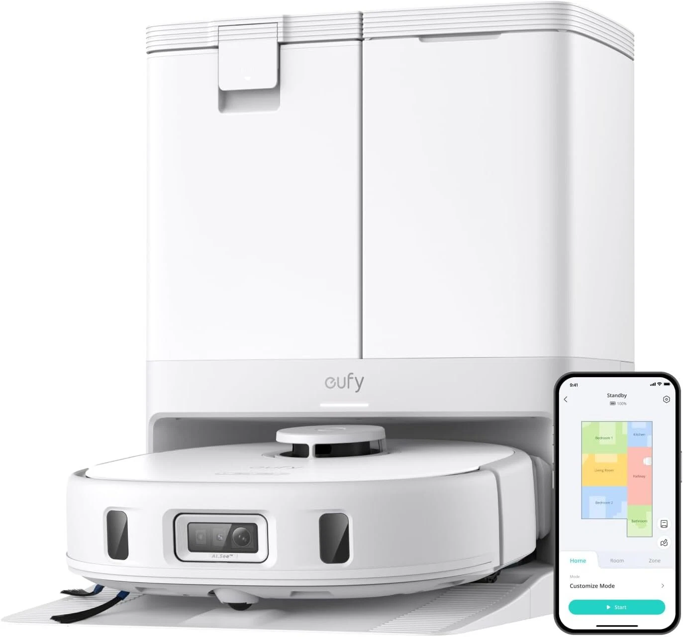 eufy X10 Pro Omni Robot Vacuum and Mop 8000Pa MopMaster 2.0 All-in-One Station
