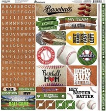 Game Day Baseball 12x12 Sticker Sheet by Reminisce