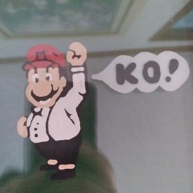 Punch Out NES King Hippo Handmade Shadowbox Fan Art Room Decor Glass Wood Frame