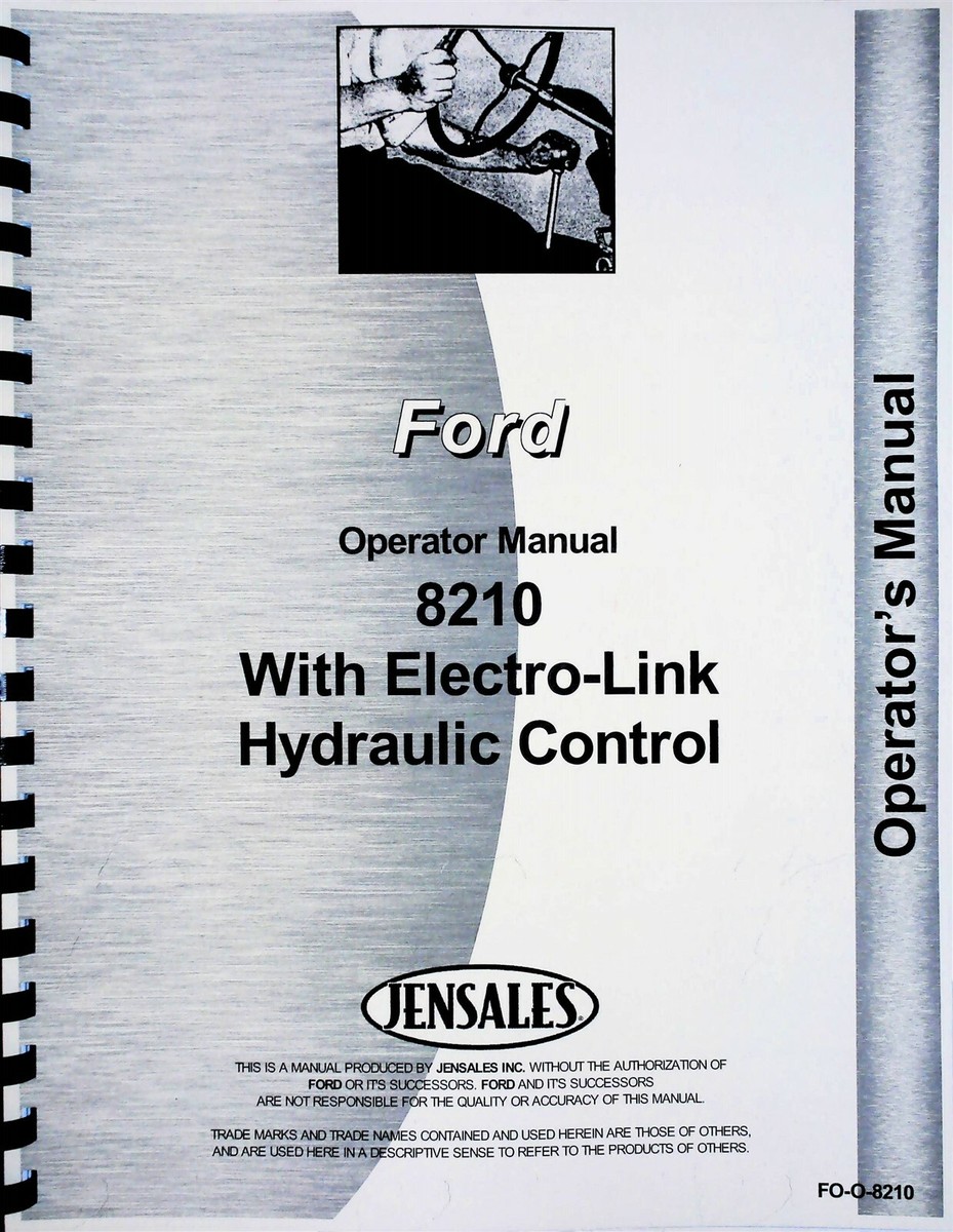 Ford 1200 Tractor Operators Manual Owners Book Maintenance Adjustments Lube