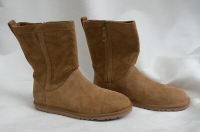 Ugg Australia LO PRO Short Womens 9 PERF BOOTS Chestnut Brown Suede 1004857 NWOB