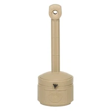 Justrite 26806B Free-Standing Cigarette Butt Receptacle Beige Personal Smoker's