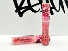 2x Too Faced Lip Injection Instant Long Lasting Plumper .10oz Bubble Yum  LE