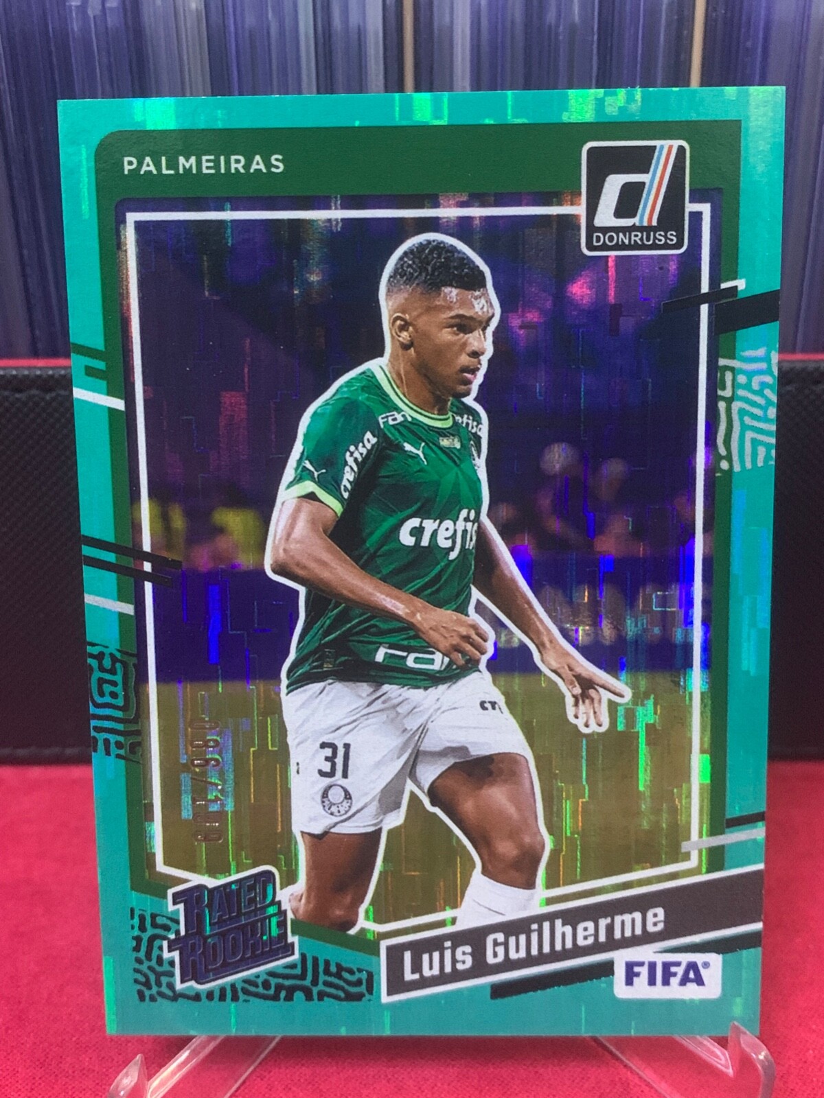 2023-24 DONRUSS LUIS GUILHERME TEAL 086/199 RATED ROOKIE PALMEIRAS