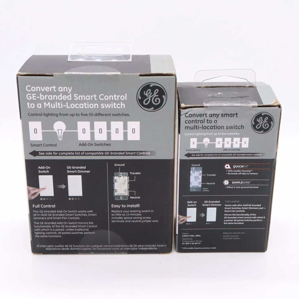 Lote de 10 interruptores adicionales GE para controles de iluminación inteligentes GE Z-Wave/GE Zigbee NUEVO Foto 3 de 4