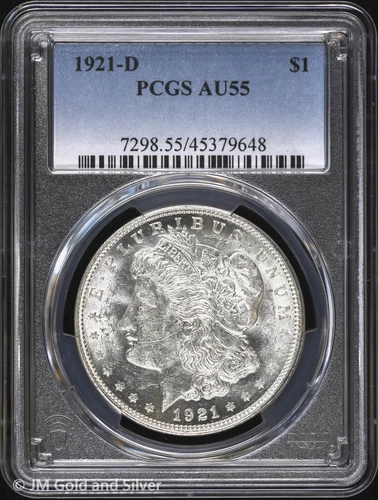 1921-D $1 Morgan Silver Dollar PCGS AU 55