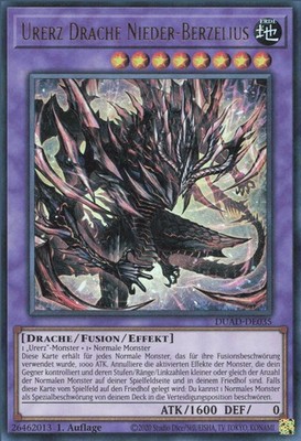 YuGiOh Urerz Drache Nieder-Berzelius DUAD-DE035 Ultra Rare Deutsch Neu 1st