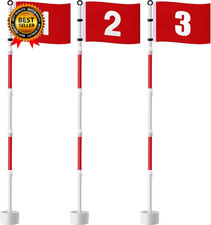 Golf Flagstick 6Ft Golf Pin Flag Hole Cup Set Putting Green Flags and Poles