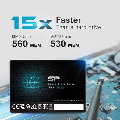 Silicon-power 2.5インチ SSD 2TB Silicon Power 2TB SSD 2.5 SATA A55 High Speed Internal Storage
