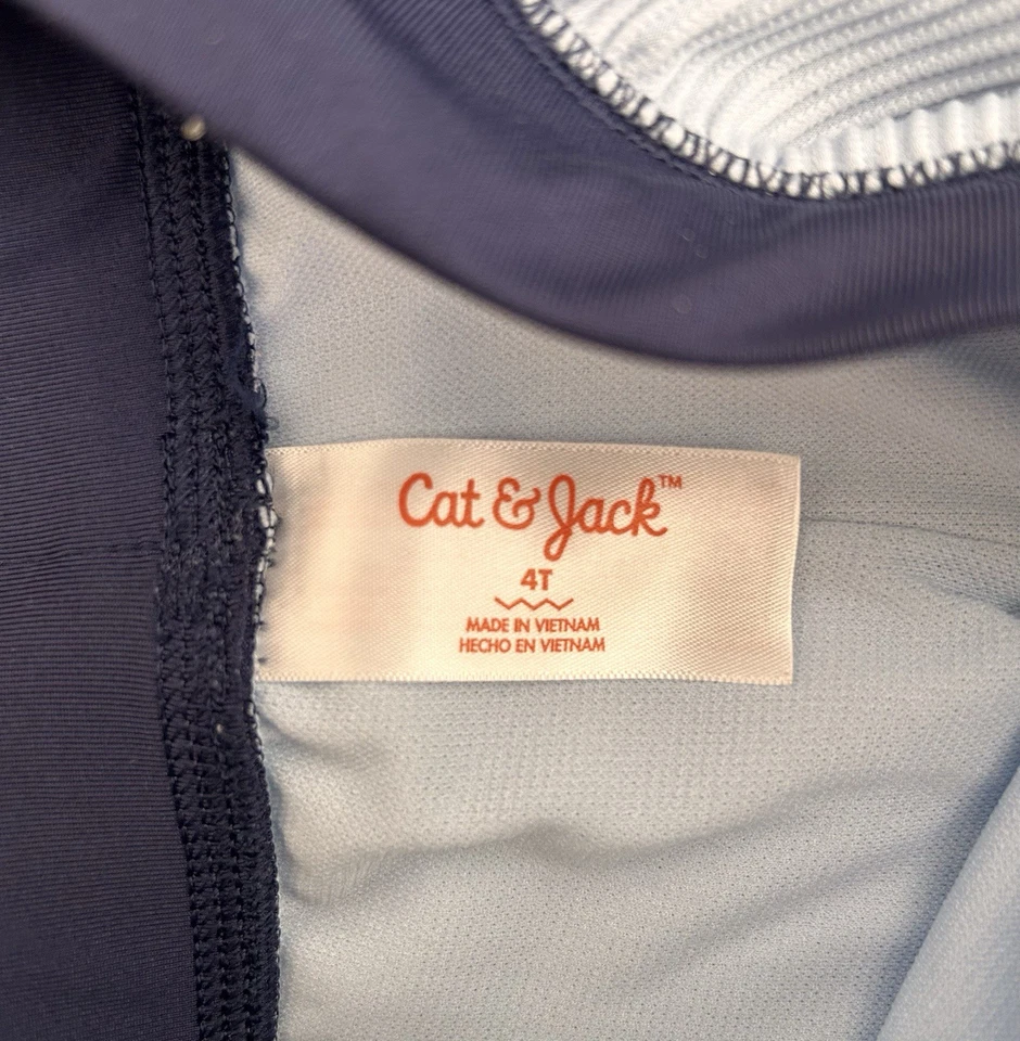 Cat & Jack Toddler Boy Ribbed Swim Trunk - Light And Dark Blue - 4T - Image 3 of 4