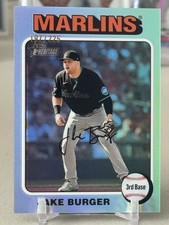 2024 Topps Heritage 197/225 Jake Burger #398 Miami Marlins