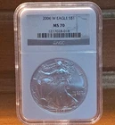 2006-W  Burnished American Silver Eagle ASE - NGC MS70