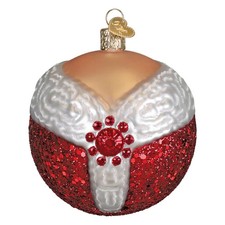 Old World Christmas Mrs. Claus Round 54509 Glass Ornament w/ OWC Box