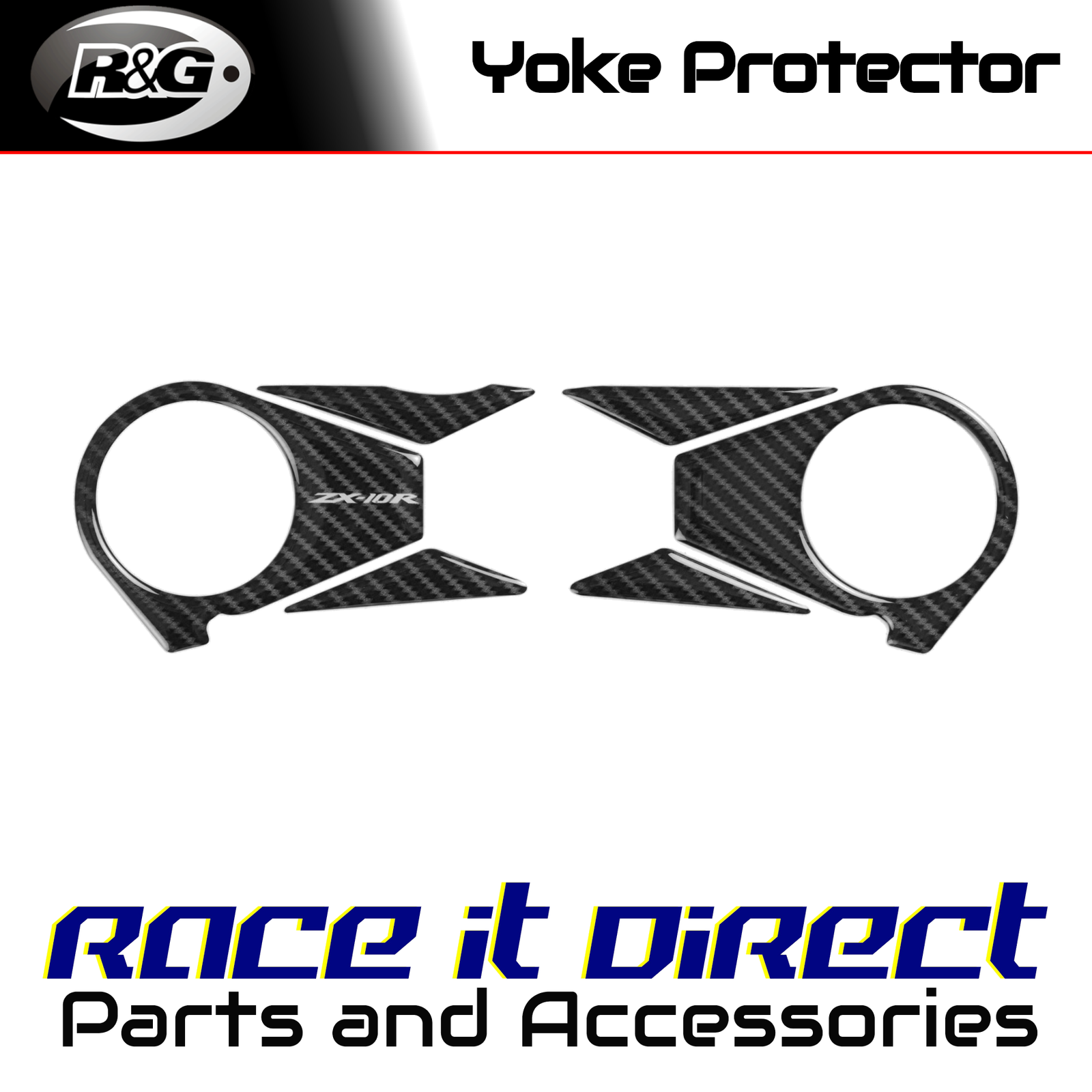 Carbon Fibre Yoke Pad for Kawasaki ZX10-R 2006-2010 Red Dynamic