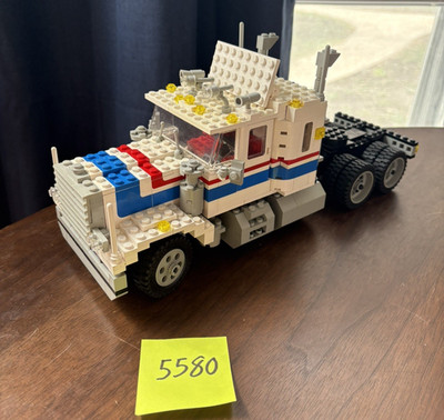 Vintage Lego Model Team 5580 Highway Rig (missing 2 pcs & stickers, no manual)
