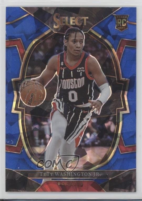 2022 Select Concourse Blue Cracked Ice Prizm TyTy Washington Jr Rookie RC 1o8k