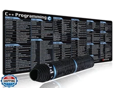 excovip Mouse Pad for C++ 31.4x11.7x0.07 inch Extended Large Cheat Sheet Mous