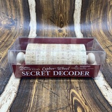 The Jefferson Monticello Cypher Wheel Wooden Secret Decoder EUC W Box