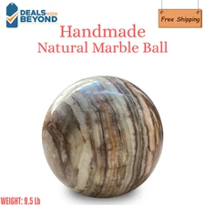 5-Inch Natural Onyx Marble Sphere – Handcrafted Ball for Home or Office Decor
