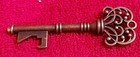 NEW Skeleton Key Plated Brass Bottle Opener 3 inch long — photo 1