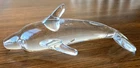 RARE BLENKO NON-CATALOG Crystal Dolphin Paperweight Figurine Vintage Blown Glass