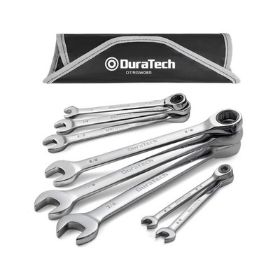 DURATECH Ratcheting Wrench Set, Combination Wrench Set, SAE, 8-piece, 5/16'' t...