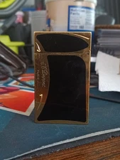 Limited S.T. Dupont Art Nouveau Black Chinese Lacquer with Gold Trim. #954/4000