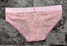 NWT VICTORIA'S SECRET PINK LEOPARD THICK LOGO WAISTBAND HIPHUGGER PANTIES