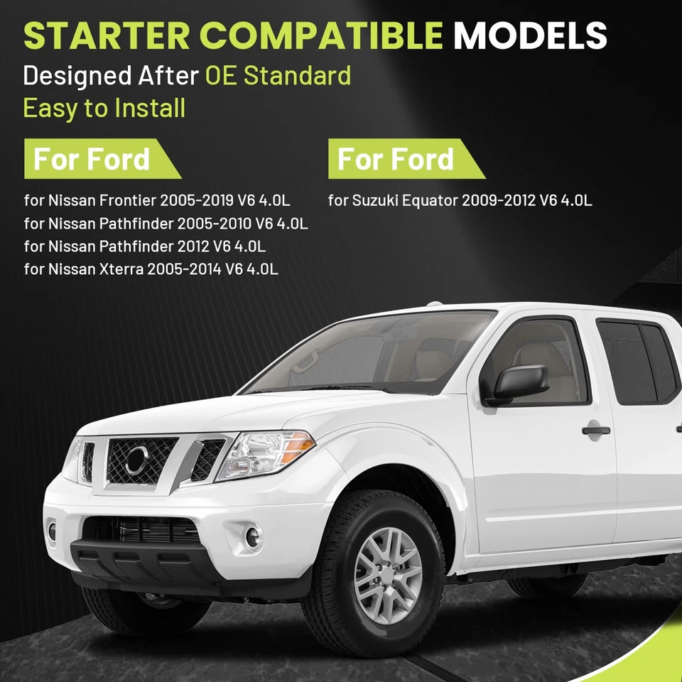 Starter for 2005-2019 Nissan Frontier 2005-12 Pathfinder 05-15 Xterra 4.0L 17942 - Изображение 2 из 4