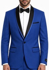 Exclusive men's suit blue tuxedo classy wedding suit party suit slim fit