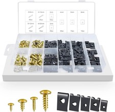 170PCS U-Clip Screw Kit,Car U Clip with Screw,Auto Car U Nuts with Self Tappi...