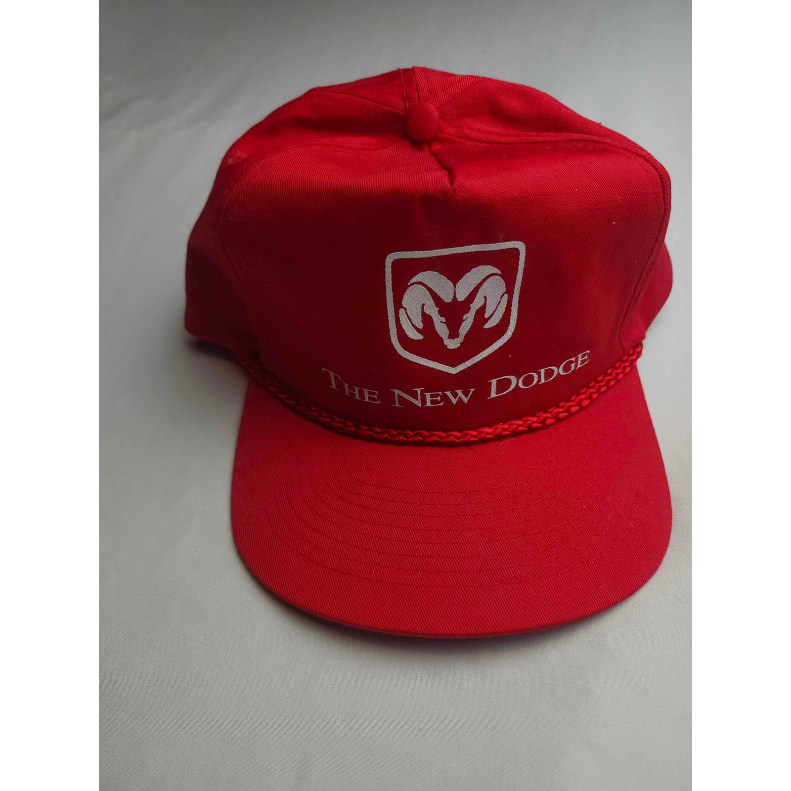 Vintage The New Dodge Ram Logo Snapback Hat Red Cobra Caps Trucker Rope Cap