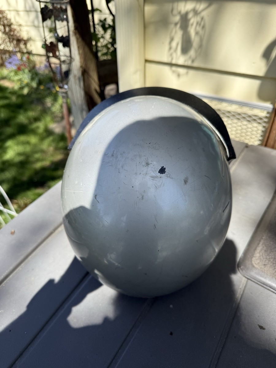 VINTAGE 1970 BELL SUPER MAGNUM MOTORCYCLE HELMET SILVER FULL FACE