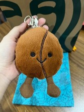 NWT Jellycat Amuseables Coffee Bean Bag Charm Cute Plush Keychain GIFT