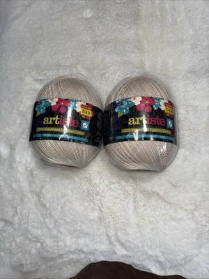 Artiste #10 Crochet Thread Yarn Natural 100% Mercerized Egyptian Cotton Lot Of 2