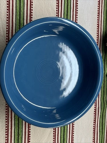 Extra Large Retired Peacock Blue Fiesta Serving Bowl- 10.5” Diameter