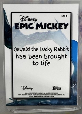 RARE! TOPPS 2026 DISNEY NEON - EPIC MICKEY Oswald the lucky rabbit
