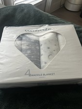 Comfy Cubs 3-Pack Cotton Swaddle Blanket for Newborns 0-3 Months