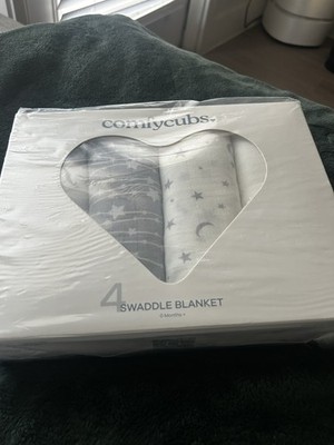 Comfy Cubs 3-Pack Cotton Swaddle Blanket for Newborns 0-3 Months